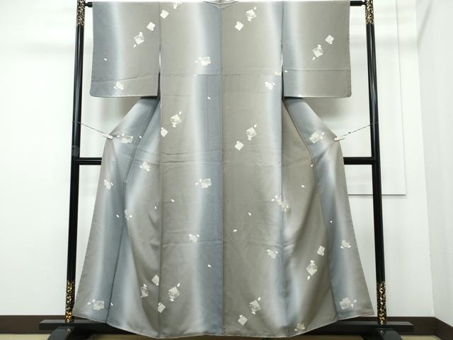 平和屋着物○上質な紬 霞文 正絹 逸品 AAAU0148np