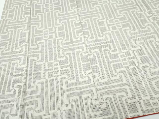 平和屋着物○本場大島紬 白大島 秋名バラ柄 正絹 逸品 CAAQ9151vf