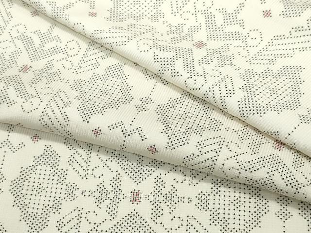 平和屋着物●本場大島紬　白大島　吉祥文　正絹　逸品　CAAQ9154vf