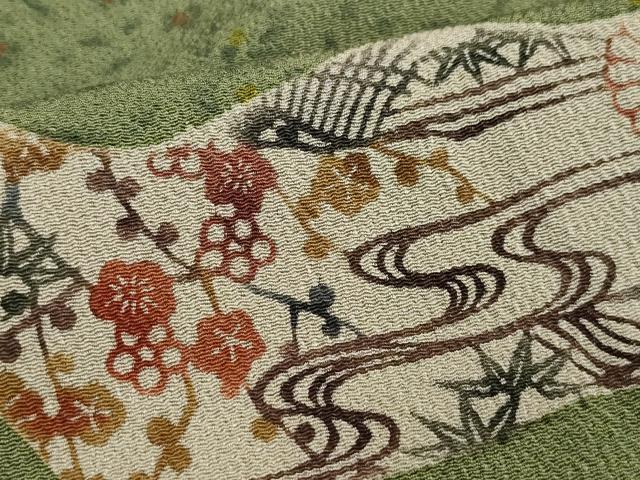 平和屋着物●訪問着　作家物　枝菊　蒔糊散らし　金彩　正絹　逸品　AAAT3086np 平和屋着物○訪問着 作家物 枝菊 蒔糊散らし 金彩 正絹 逸品