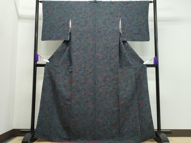 平和屋着物○上質な小紋 草花文 金彩 大丸扱い 正絹 逸品 DAAQ3180ps