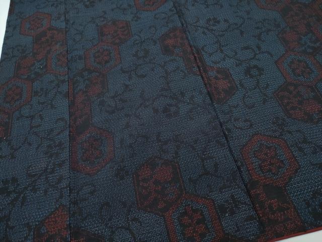 平和屋着物○結城紬 奥順 はたおり娘 手緒里 80亀甲