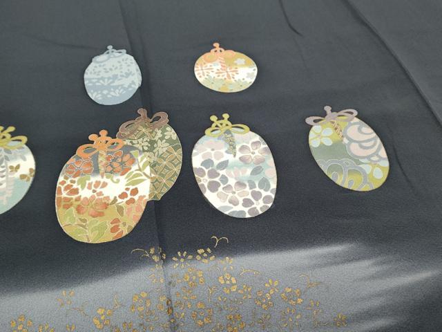 平和屋着物○十日町友禅作家 阿部佳雪 豪華色留袖 仕覆花