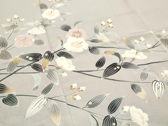 平和屋着物○十日町友禅 一梗 訪問着 枝花文 暈し染め