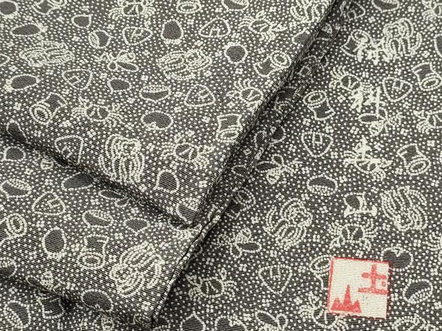平和屋着物●保科土山　江戸小紋　さるかに合戦　三越扱い　正絹　逸品　CAAQ9450th