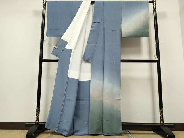 平和屋着物○訪問着 作家物 墨流し文様 暈し染め 正絹 逸品 CAAQ9454th