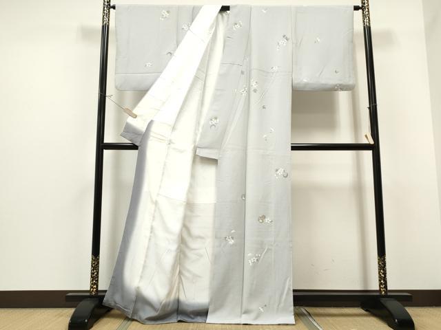 平和屋着物○上質な小紋 刺繍 月兎 鳥獣戯画 金銀糸 正絹 逸品