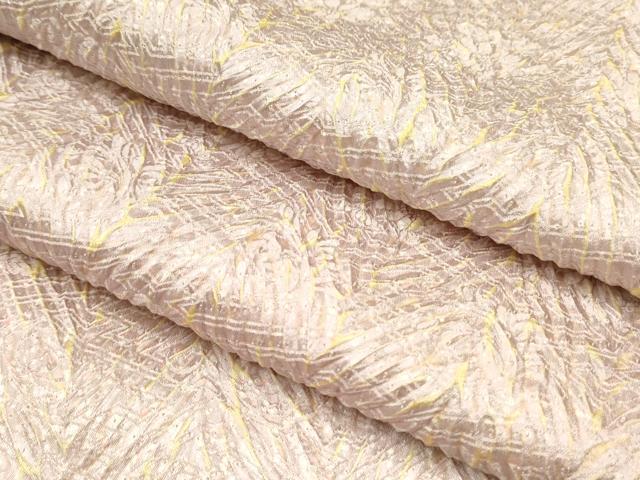 平和屋着物●名門　藤娘きぬたや　杢目絞り　上質な小紋　正絹　逸品　CAAQ9472th