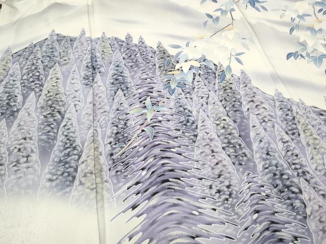 平和屋着物○訪問着 作家物 遠山風景文 金彩 正絹 逸品 CAAQ9475th 付け