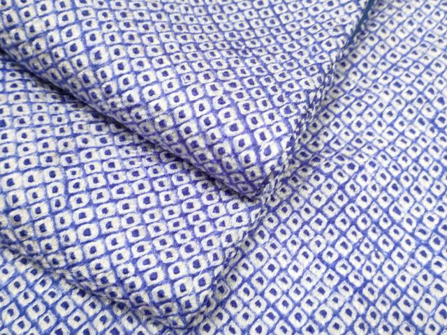 平和屋着物●大変加工の良い総絞り小紋　正絹　逸品　未使用　CAAQ9575th