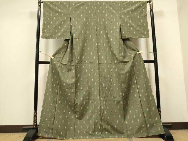 平和屋着物●上質な紬　十字絣　松坂屋扱い　正絹　逸品　CAAQ9585th 平和屋着物○上質な紬 十字絣 松坂屋扱い 正絹 逸品 CAAQ9585th