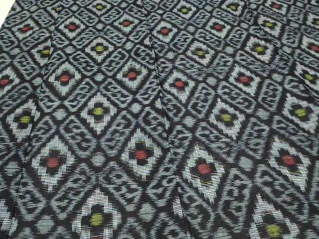 平和屋着物▽久留米絣 単衣 菱吉祥文 綿 逸品 CAAQ9590th