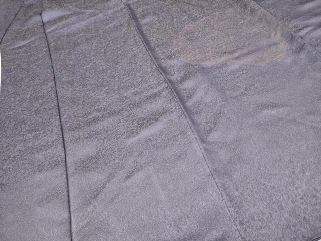 平和屋着物○久保田一竹 幻の辻が花 色無地 花唐草地紋 褐色