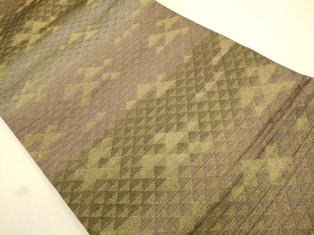 平和屋着物○両面 太鼓柄袋帯 金華山織 吉祥七宝花文 金