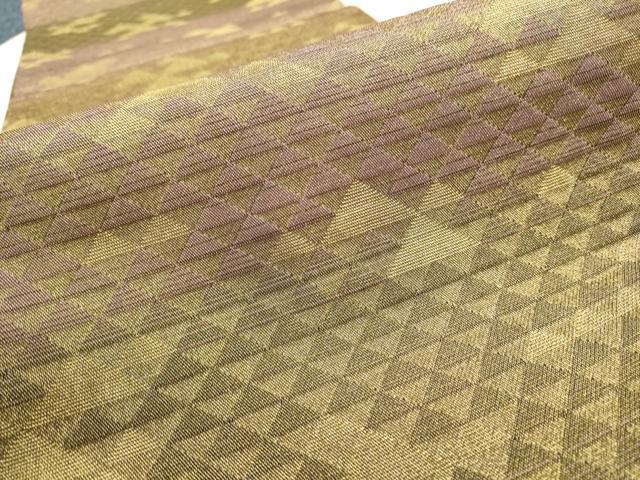 平和屋着物○両面 太鼓柄袋帯 金華山織 吉祥七宝花文 金