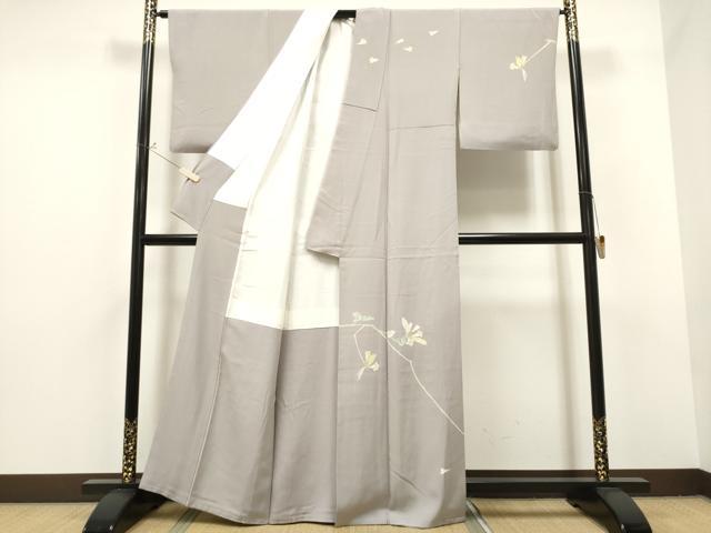 平和屋着物○京加賀糸目友禅作家 山崎巌 訪問着 枝花文 正絹 逸品