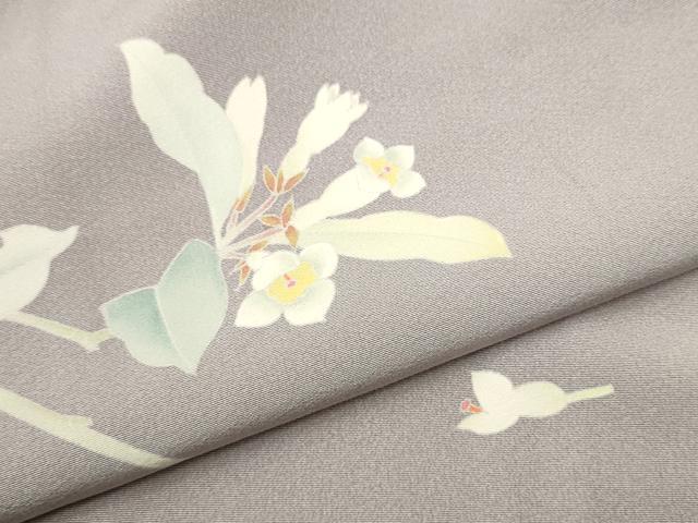 平和屋着物○京加賀糸目友禅作家 山崎巌 訪問着 枝花文 正絹 逸品