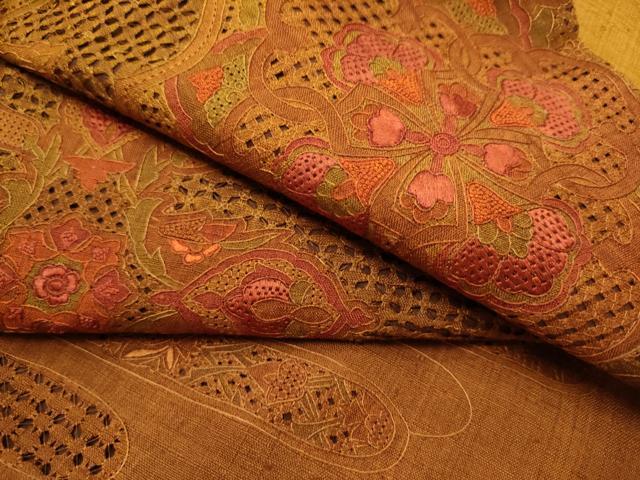 平和屋□極上 訪問着 総刺繍 スワトウ相良刺繍 鳳凰吉祥花文 絞り