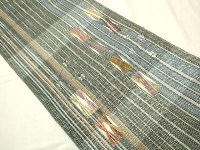 平和屋着物●太鼓柄袋帯　吉祥文　銀糸　正絹　逸品　CAAR1417hy 平和屋着物○太鼓柄袋帯 吉祥文 銀糸 正絹 逸品 CAAR1417hy