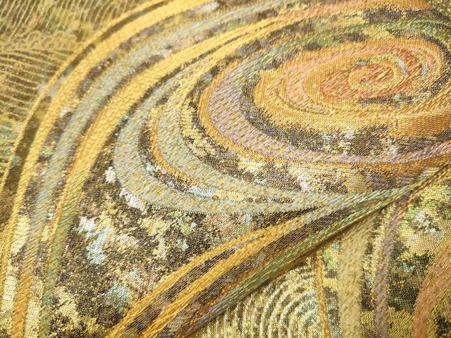 平和屋着物○六通柄袋帯 輝煌綴 春麗彩流文 金糸