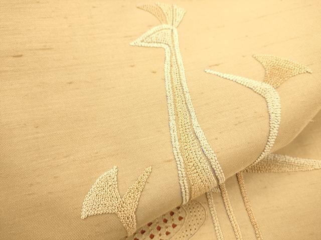 平和屋着物○中国三大刺繍 相良刺繍 総刺繍 九寸名古屋帯