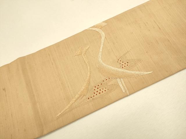 平和屋着物○中国三大刺繍 相良刺繍 総刺繍 九寸名古屋帯