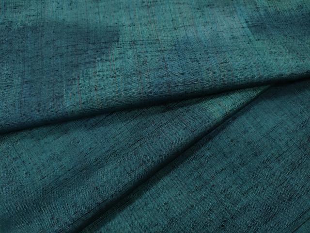 平和屋着物▽上質な紬　単衣　霞文　正絹　逸品　CAAR4919ut