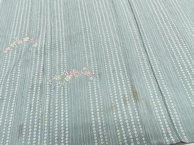 平和屋着物▽小紋 単衣 枝花文 洗える着物 CAAR5999xi