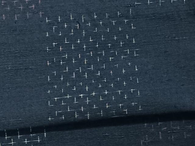 平和屋着物▽上質な紬 単衣 市松文様 正絹 逸品 CAAR6233kb 平和屋