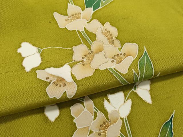 平和屋着物□上質な紬 雲重ね草花文 逸品 CAAI5751th