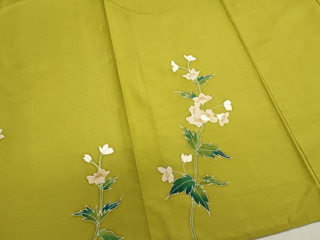 平和屋着物○訪問着 紬地 枝花文 金彩 正絹 逸品 CAAR6471ze