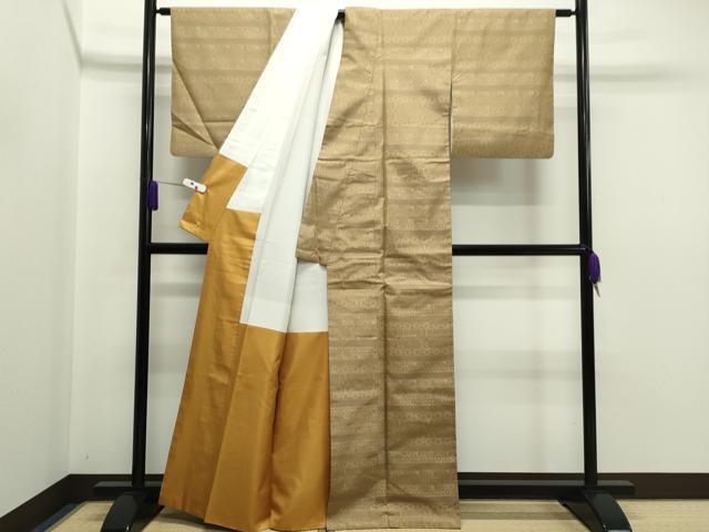 平和屋着物●本場大島紬　吉祥草花間道　正絹　逸品　CAAR6473ze 平和屋着物○本場大島紬 吉祥草花間道 正絹 逸品 CAAR6473ze