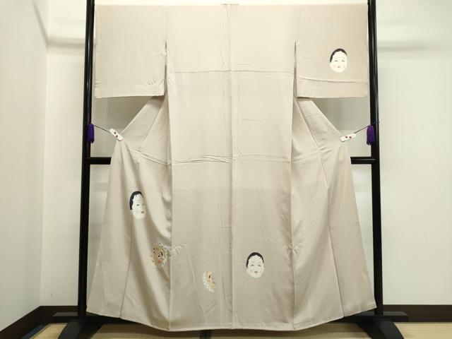 平和屋着物●訪問着　おかめーひょっとこ　正絹　逸品　CAAR6493ze