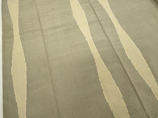 平和屋着物○本塩沢 110亀甲 変わり縞 正絹 逸品 CAAR6502ze