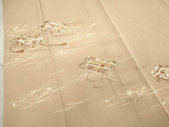 平和屋着物○銀座きしや 訪問着 駒刺繍 吉祥草花文 金彩