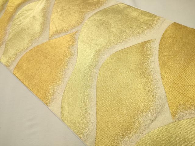 平和屋着物○西陣 川島織物 六通柄 本袋帯 遠山文 金糸 正絹