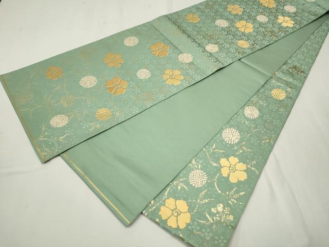 平和屋着物●六通柄　本袋帯　草花文　金糸　正絹　逸品　CAAR7768hy 平和屋着物○六通柄 本袋帯 草花文 金糸 正絹 逸品 CAAR7768hy 平和