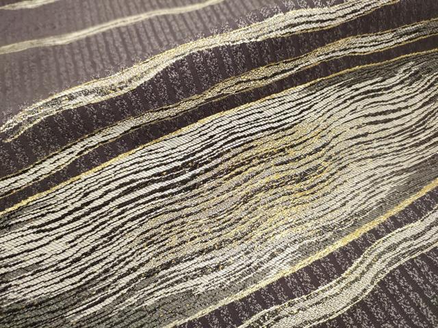 平和屋着物○両面 六通柄袋帯 霞文 金銀糸 正絹 逸品 未