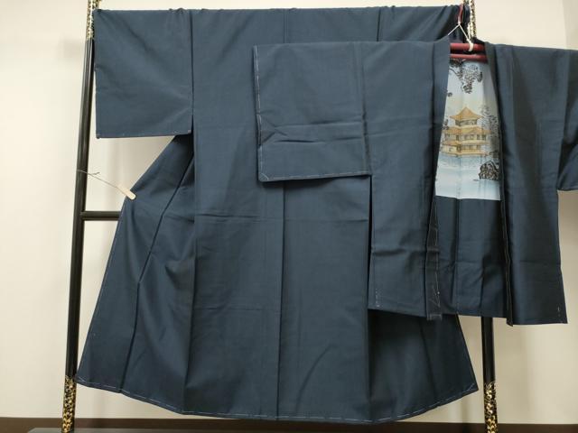 平和屋着物●男性　紬　アンサンブル　霞文　キングサイズ　正絹　逸品　未使用　CAAR7822hy