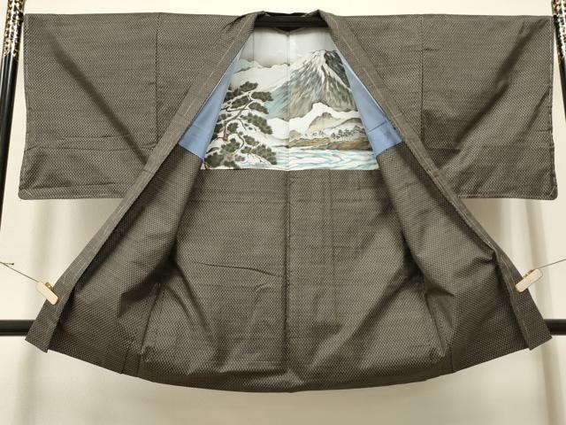 平和屋着物○男性 本場大島紬 アンサンブル 吉祥文 正絹 逸品 未使用