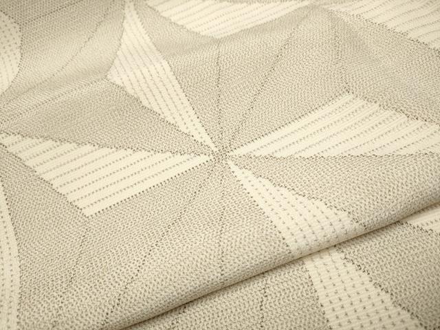 平和屋着物○上質な紬 塩沢絣 麻の葉文様 証紙付き 正絹 逸品 CAAR7844hy