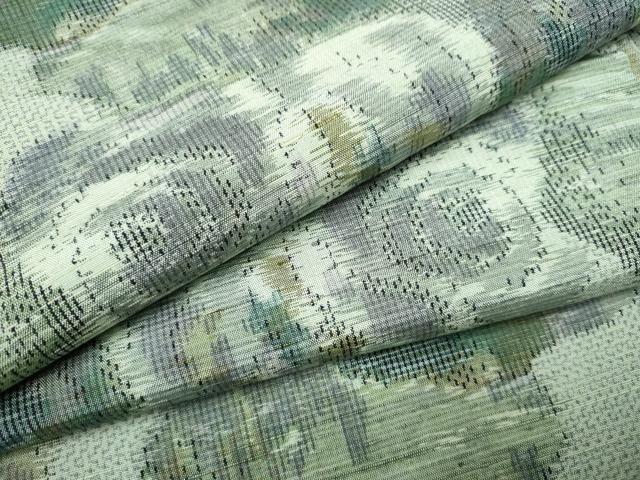 平和屋着物●上質な紬　草花文　正絹　逸品　CAAR7858hy