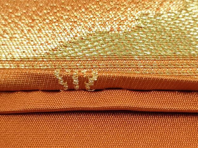 平和屋着物○西陣 川島織物 六通柄 本袋帯 箔散らし 金銀糸
