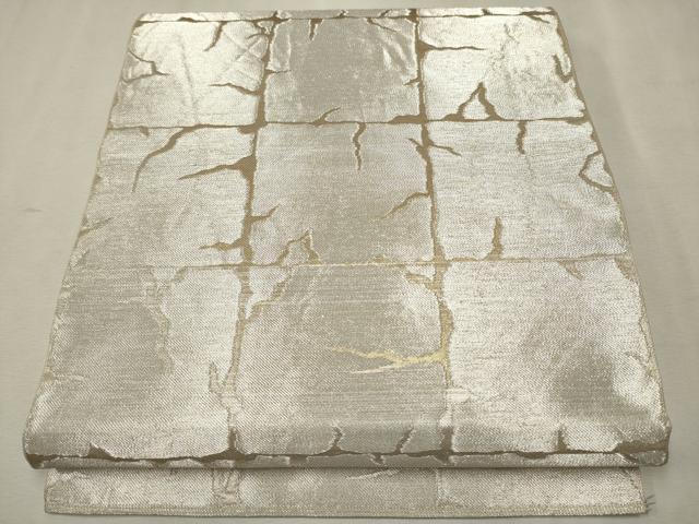 平和屋着物●西陣　川島織物　六通柄　本袋帯　市松文　金銀糸　正絹　逸品　CAAR7871hy