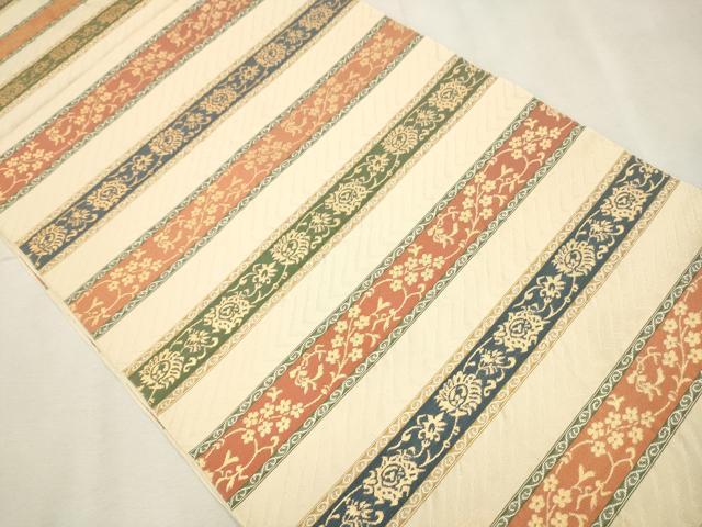 ゆう 平和屋着物○全通柄袋帯 名物裂 荒磯 金糸 正絹 逸品 DAAQ2392fe