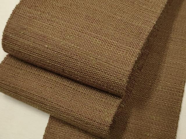 平和屋着物●男性　本場筑前博多織　角帯　紬地　霞文　正絹　逸品　CAAR7928hy