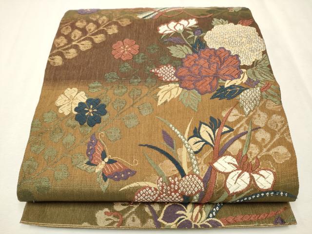 平和屋着物○ファッションデザイナー 花井幸子 六通柄袋帯 雪輪松文