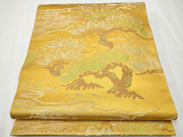 平和屋着物●西陣　川島織物　六通柄　本袋帯　浜松文　金銀糸　三越扱い　正絹　逸品　CAAR7998hy