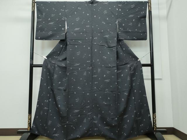 平和屋着物○上質な小紋 千鳥草木文 正絹 逸品 CAAR8018vf