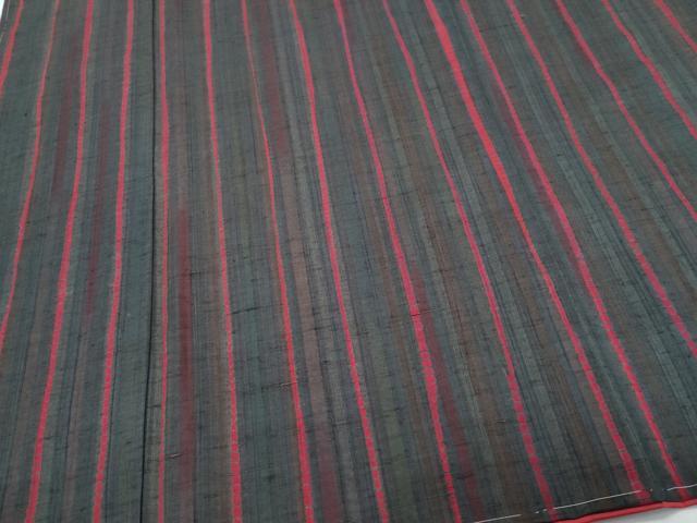 平和屋着物○上質な紬 竜巻絞り 縞 正絹 逸品 未使用 CAAR8023vf